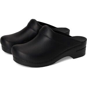 DANSKO Men's Karl Black Leather Professional Slip-on Clogs NIB